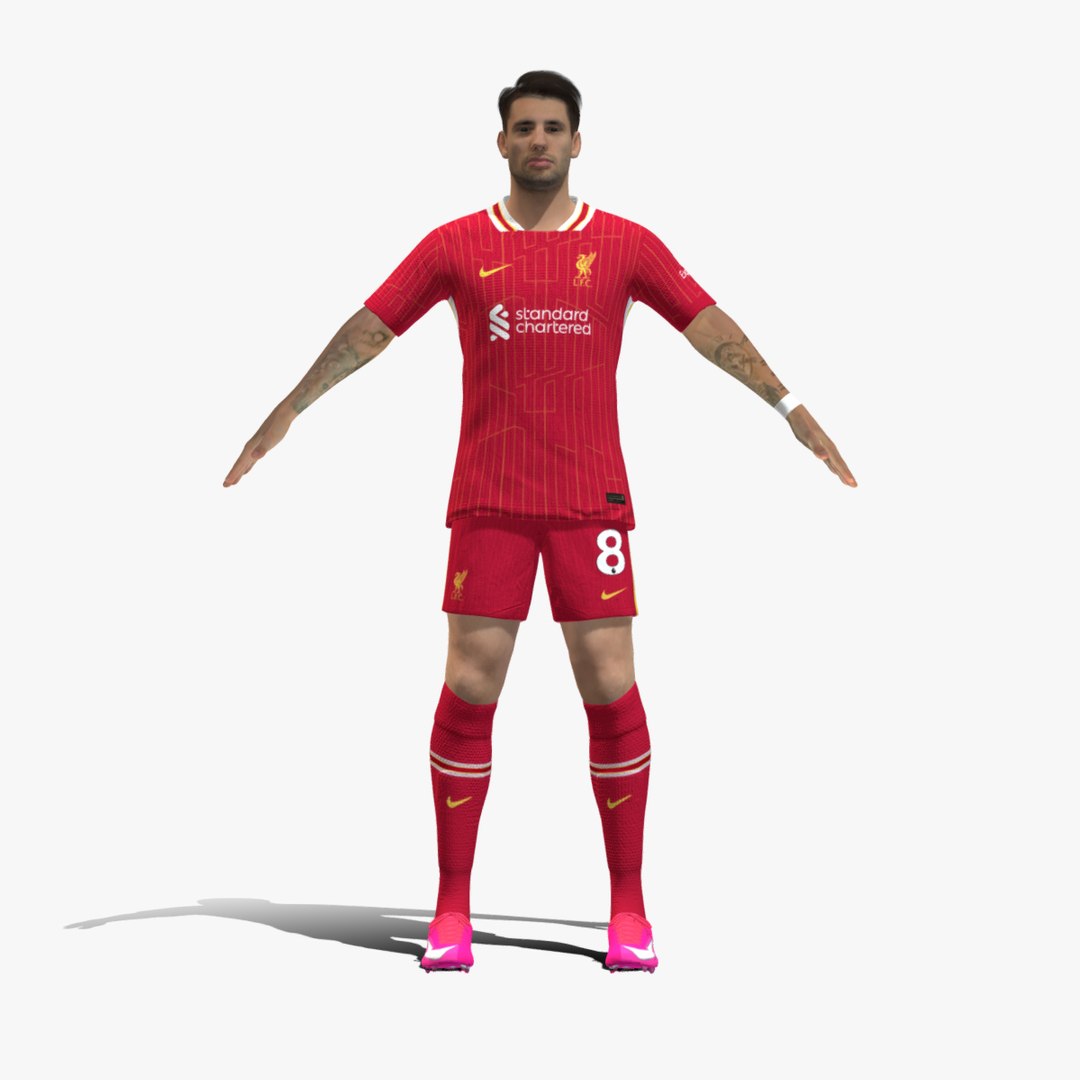 3D 3D Rigged Dominik Szoboszlai Liverpool 2025 TurboSquid 2255057