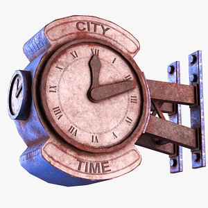 3D Old Street Clock