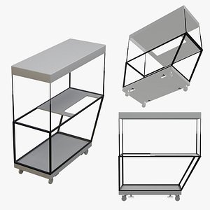 Contemporary Rolling Storage Cart 3D
