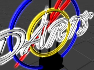 Neon Darts Sign