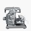 industrial equipment lathe 3D model