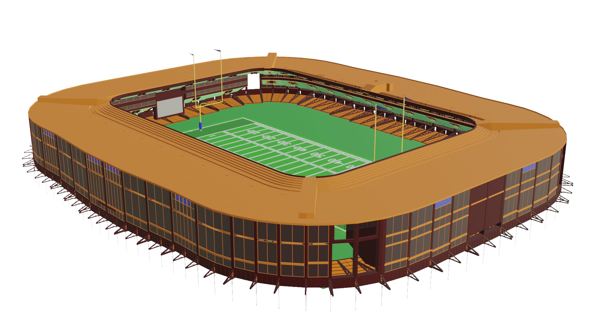 American Football Stadium 3D Model - TurboSquid 2152767