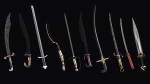 3D Historical swords of different regions model