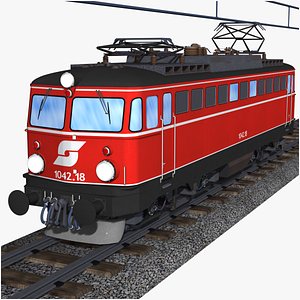 oebb class 1042 electric locomotive 1042-18 3D model