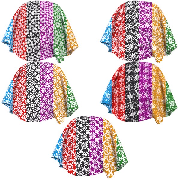 modelo 3d patterned fabric-set04 - TurboSquid 2064154