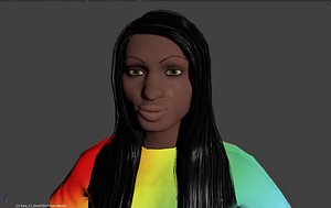 Tiana - Rigged - African American woman Fading Spectrum T-shirt and Shorts