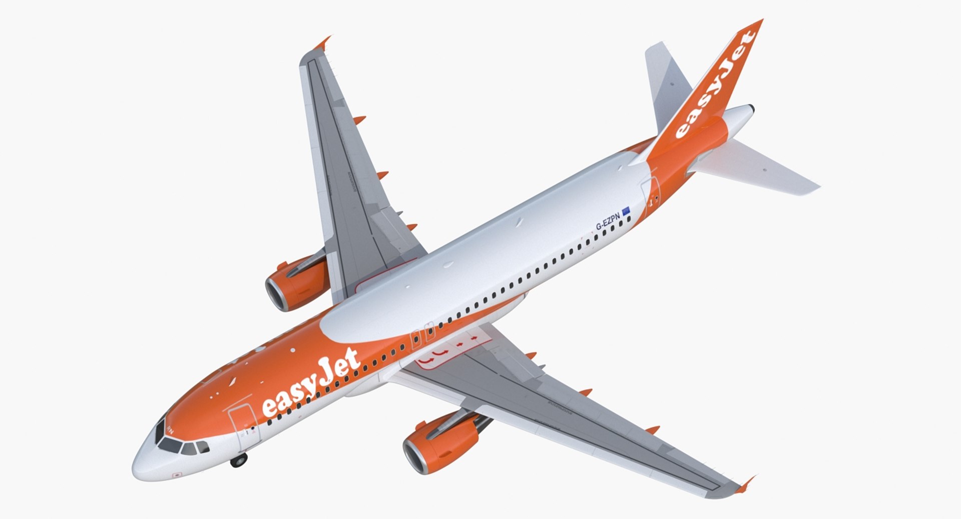 3D airbus a320 easyjet airline model - TurboSquid 1272110