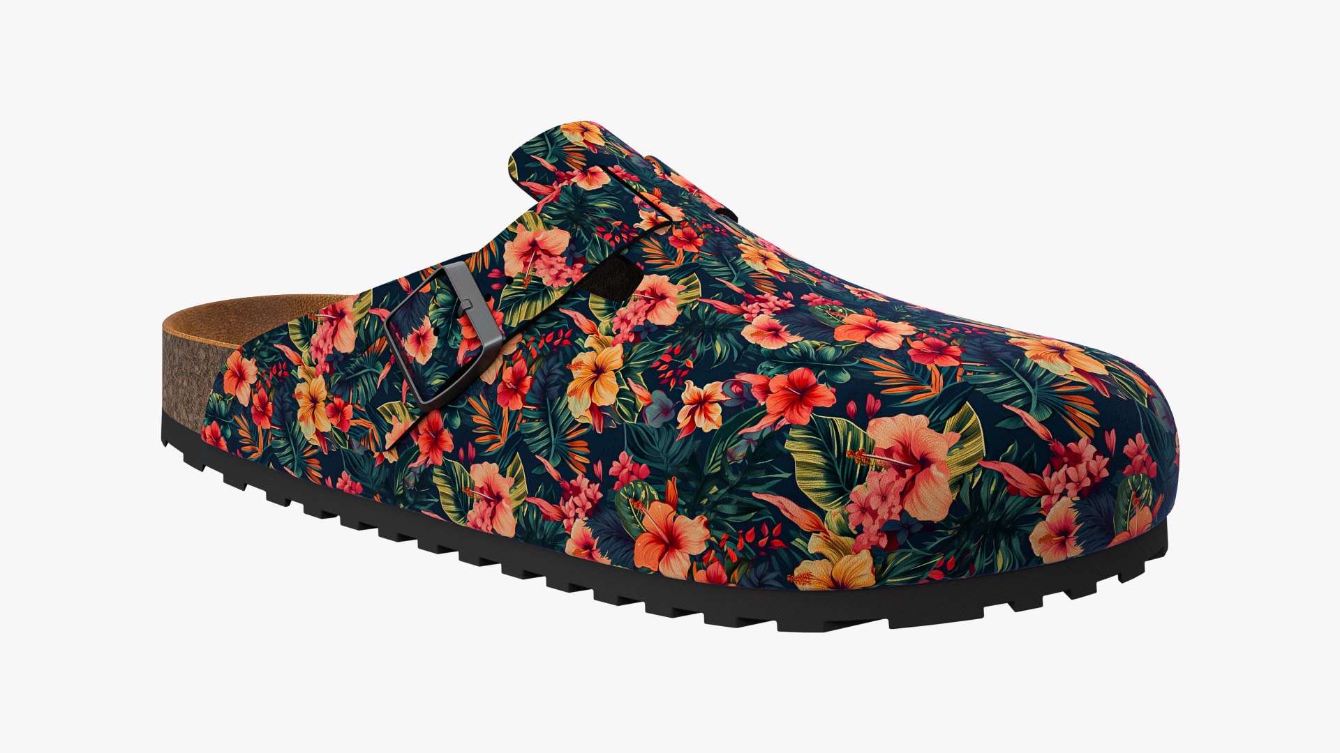Clog Sandals Floral 3D model - TurboSquid 2142685