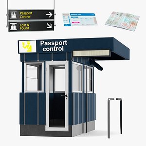 3D model Passport Control Area Collection
