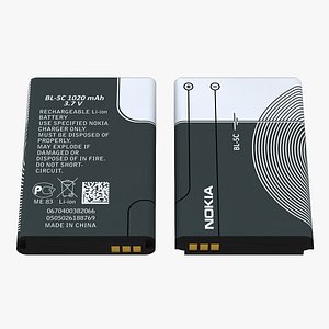 nokia accumulator bl-4c 3d model