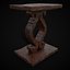 Mahogany Medieval Antique Table Stand
