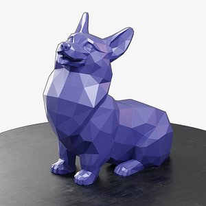 Corgi  Low Poly Sit 3D model