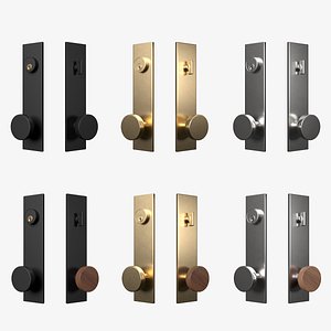 3D Tumalo Knob Exterior Door Hardware Set model