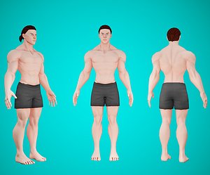 Jaime: Stylized Character - Male Base mesh Game-ready 3D model