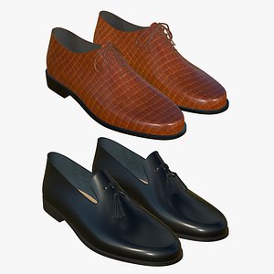 3D Leather Shoes Realistic V13