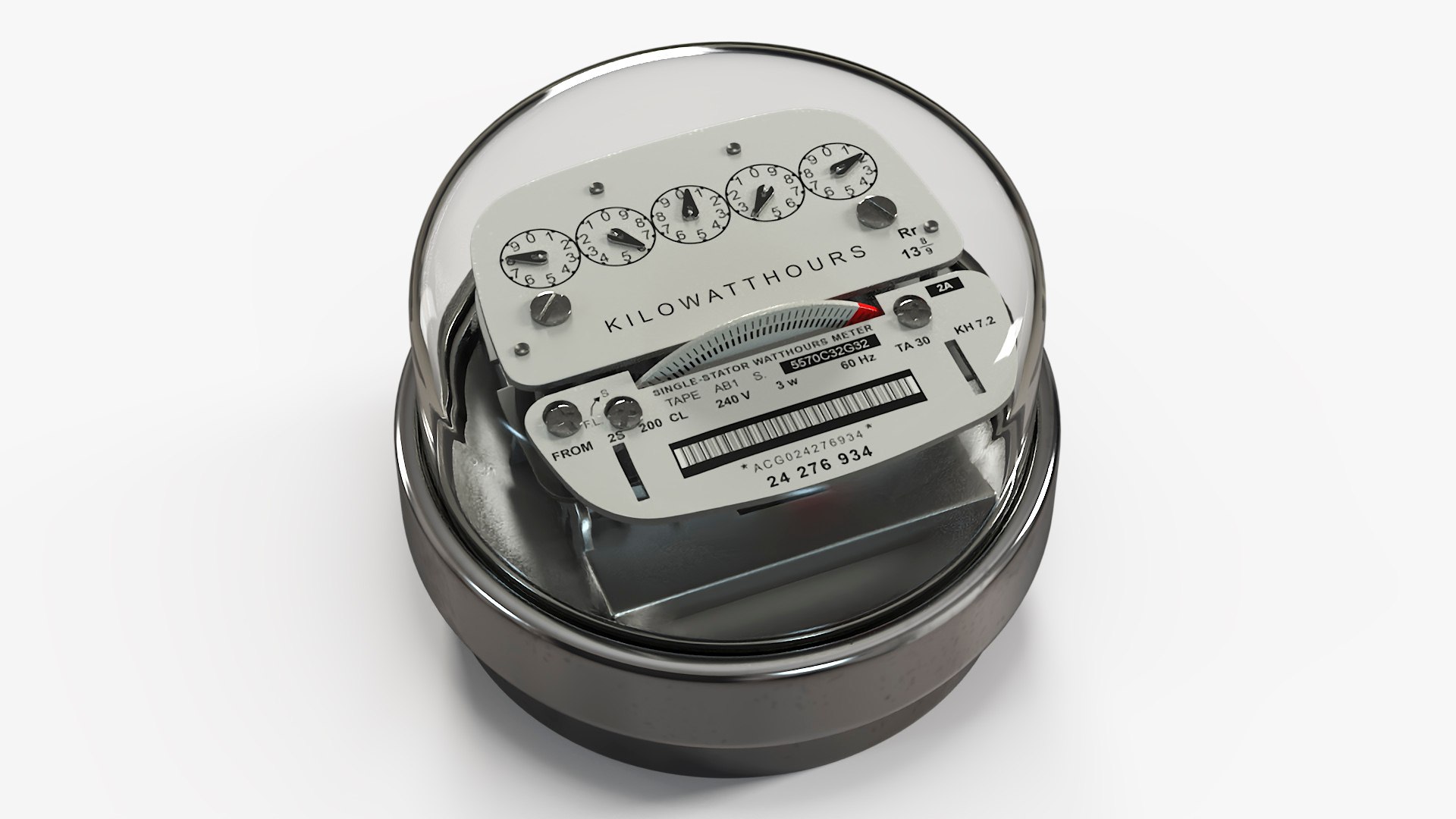 Electric Utility Meter 3D model preview
