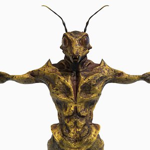 3D Wasp Man Monster