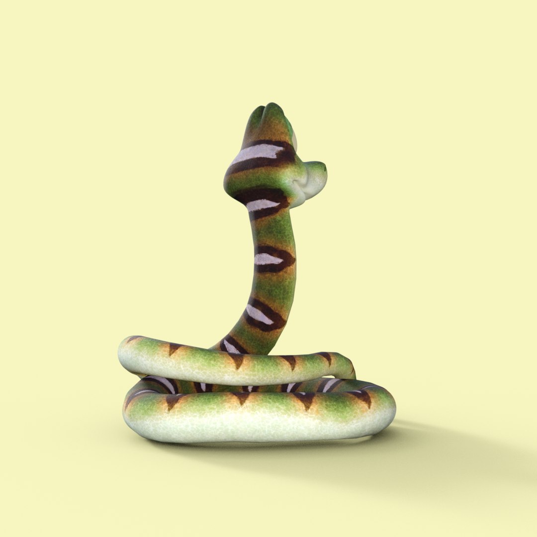 3D Toon Snake Rigged - TurboSquid 2017098