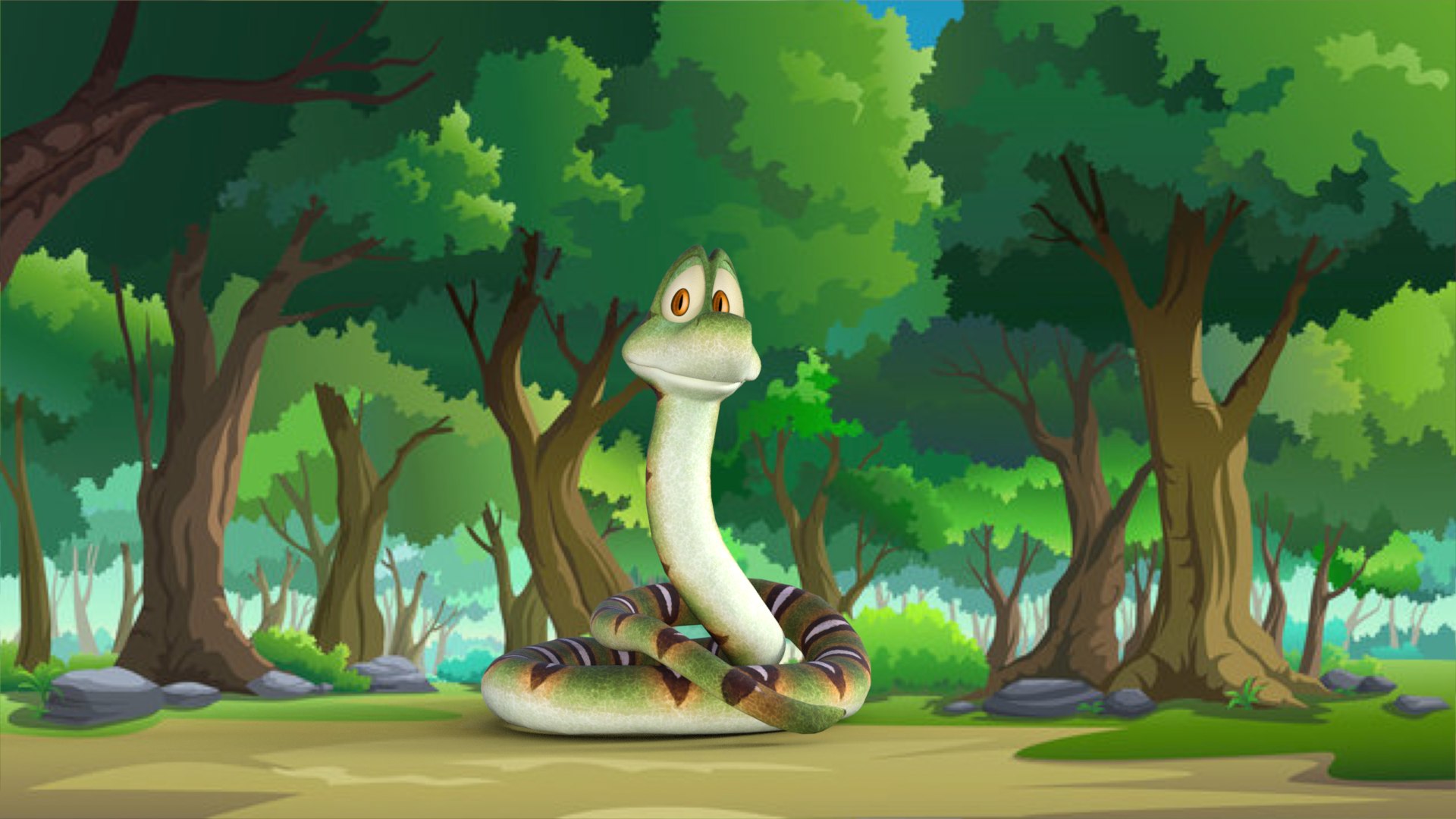 3D Toon Snake Rigged - TurboSquid 2017098