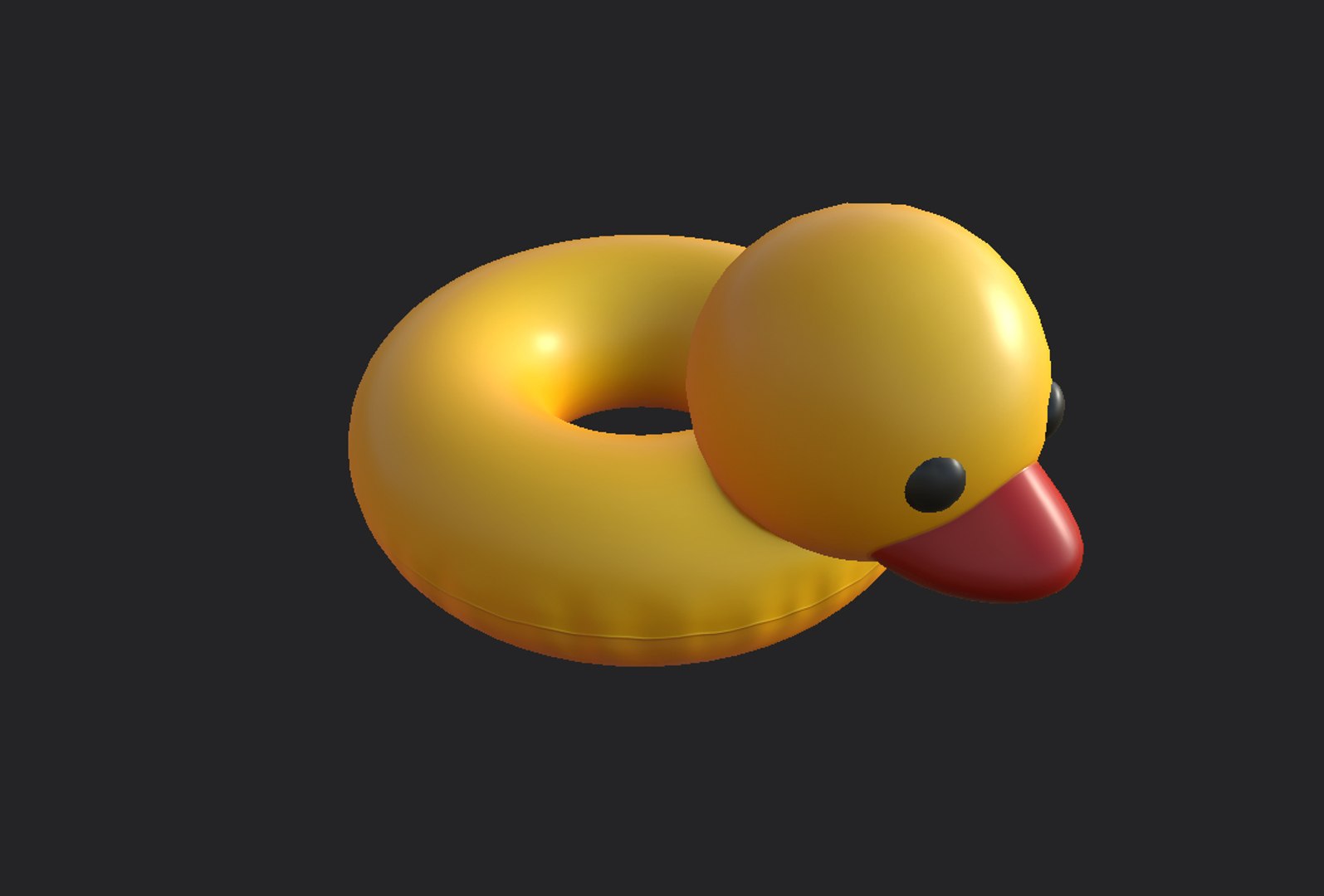 Swimming Ring Duck Cartoon 3D Model - TurboSquid 1461103
