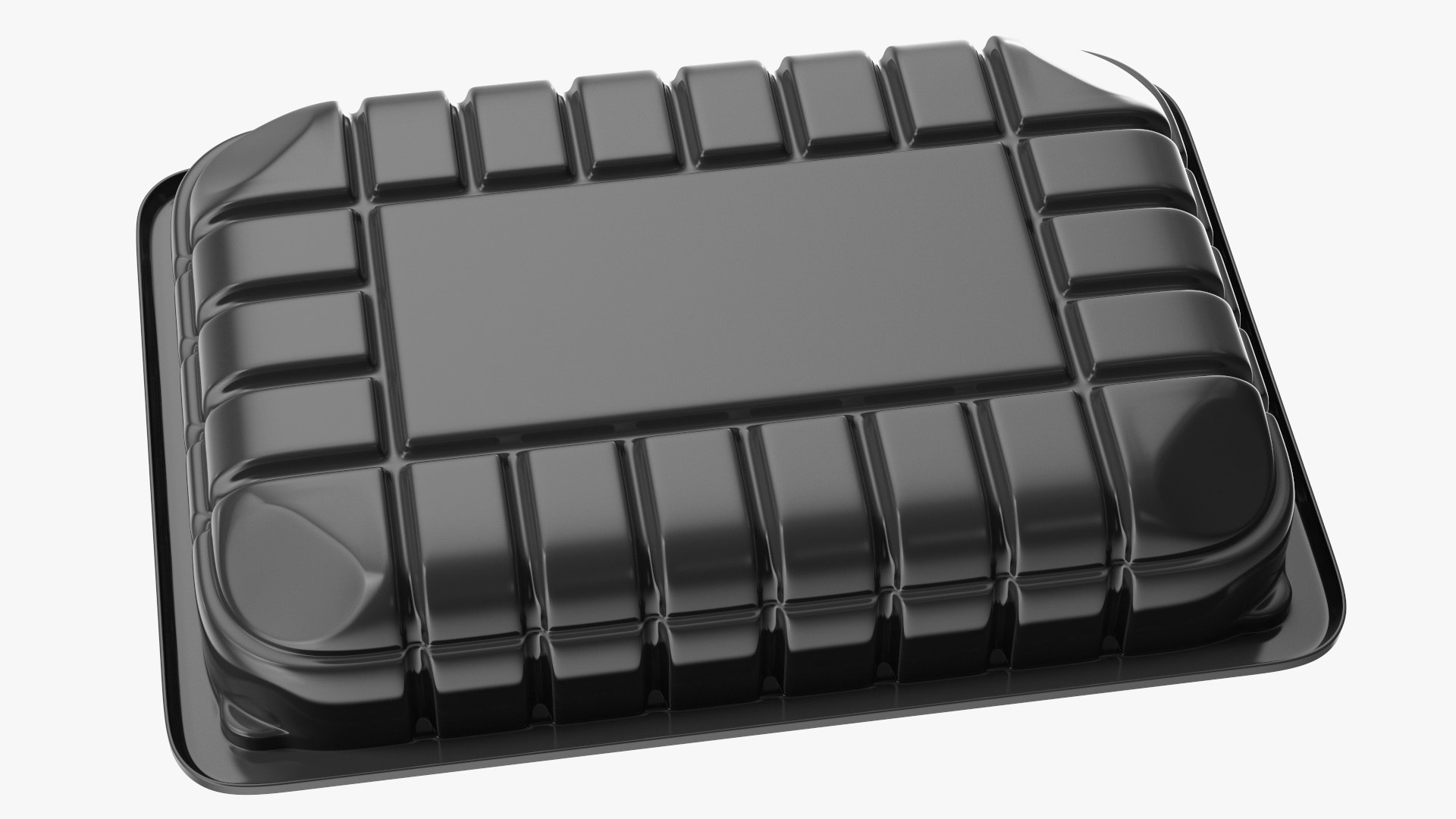 3D Black Plastic Food Container Without Lid 18x13cm - TurboSquid 1957828