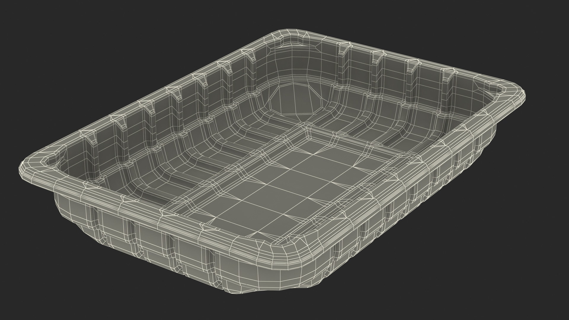 3D Black Plastic Food Container Without Lid 18x13cm - TurboSquid 1957828