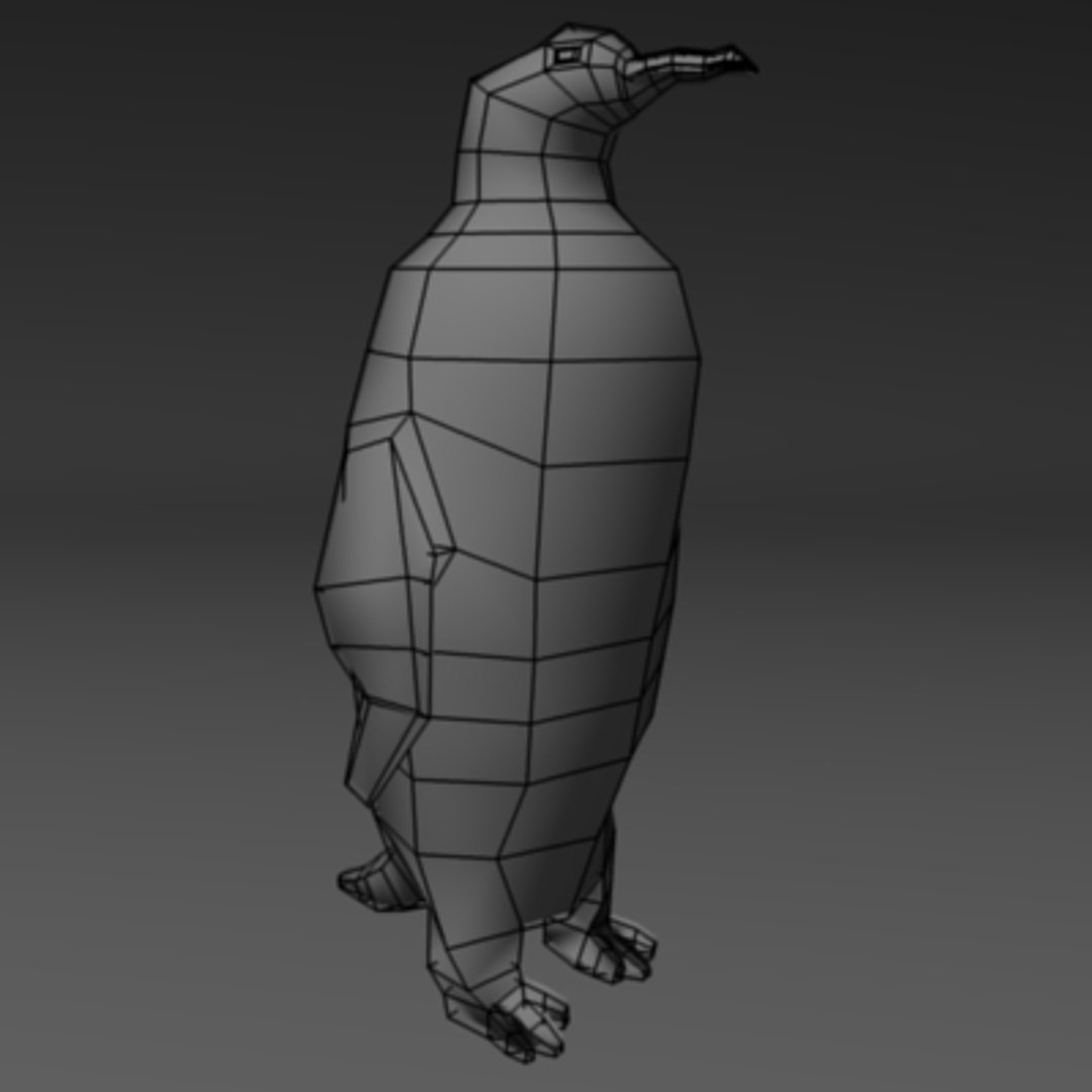 3ds max penguin bird