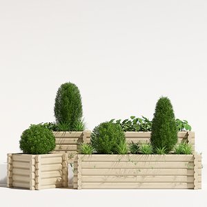 3D model pots buildround planter