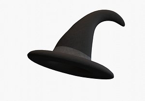 3D model black wizard hat