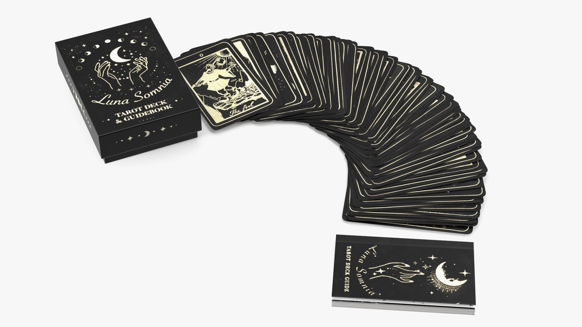 Tarot Full Deck with Guidebook and Box 3D model preview