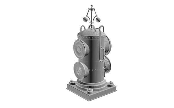 3D model french vertical boiler clock - TurboSquid 1211478