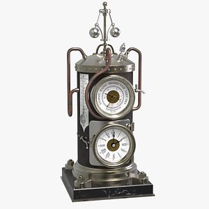 3D model french vertical boiler clock