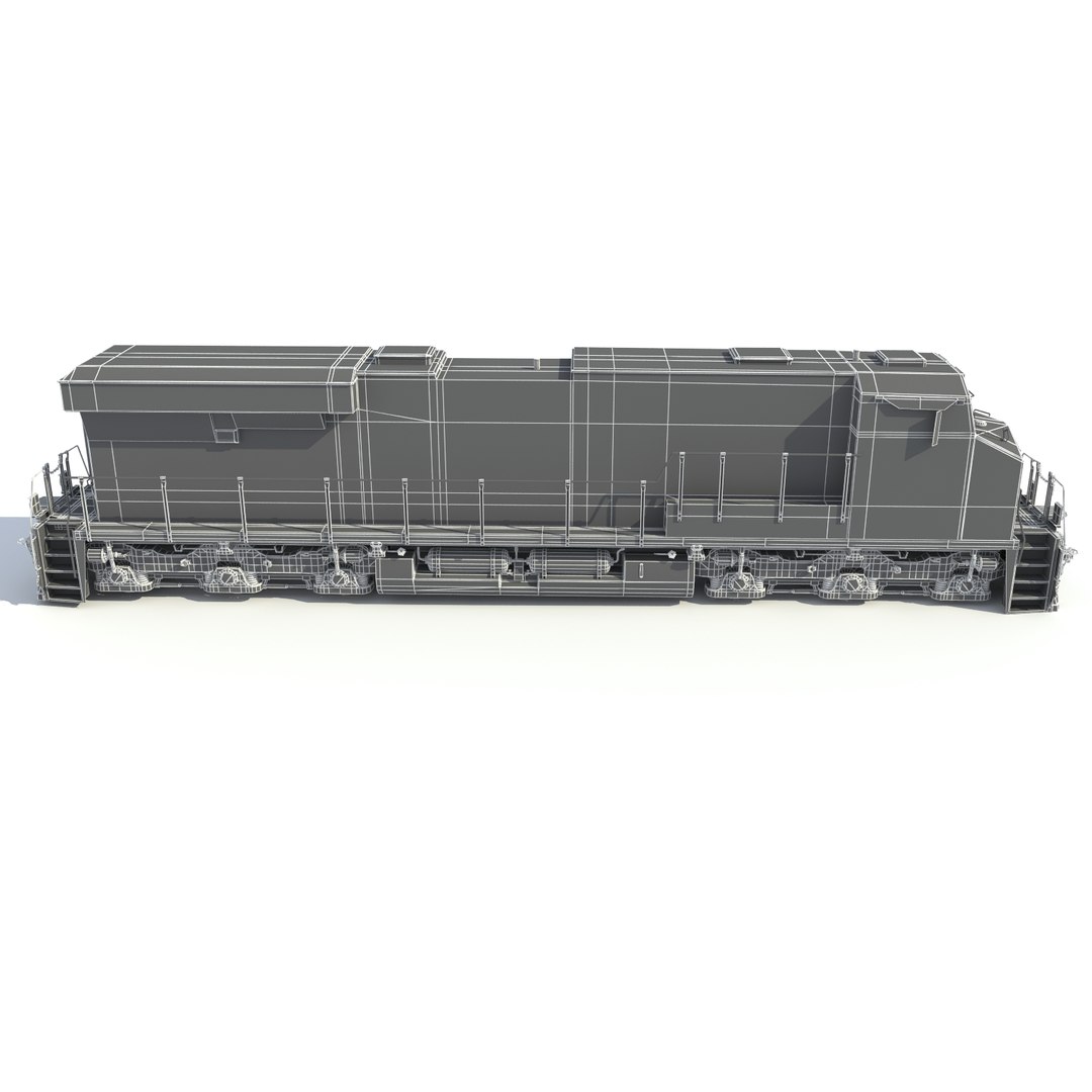 3d Railway Ge Locomotive Train Model