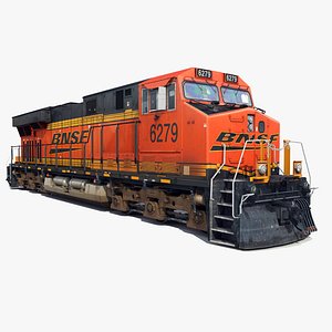 3d railway ge locomotive train model