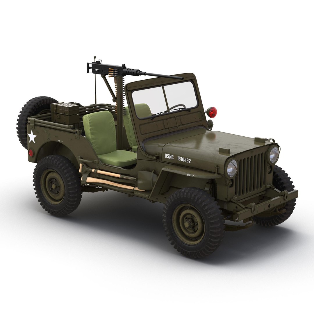 US WWII Vehicles Collection 3D model preview