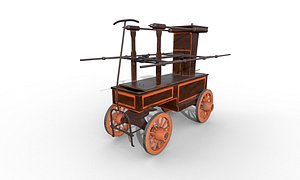 3D Wooden Fire Engine