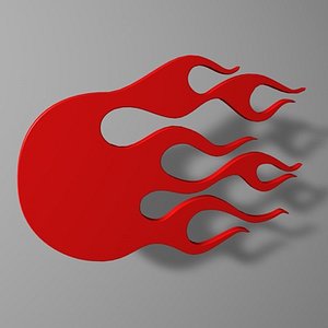 flames 3d model