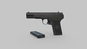 TT Pistol Low-poly PBR