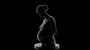 3D mother pregnant statue