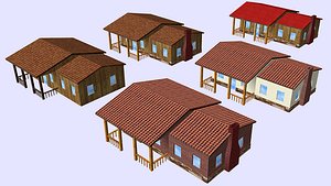 3D house 039 5 variations
