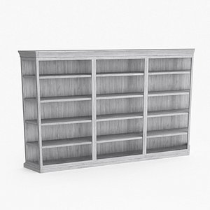 Wall Bookcase Dutch White 3D