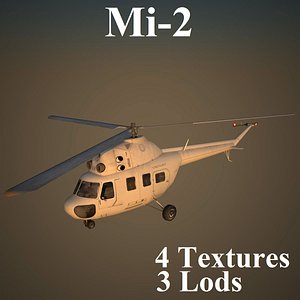 3d model of mil 2 helicopter
