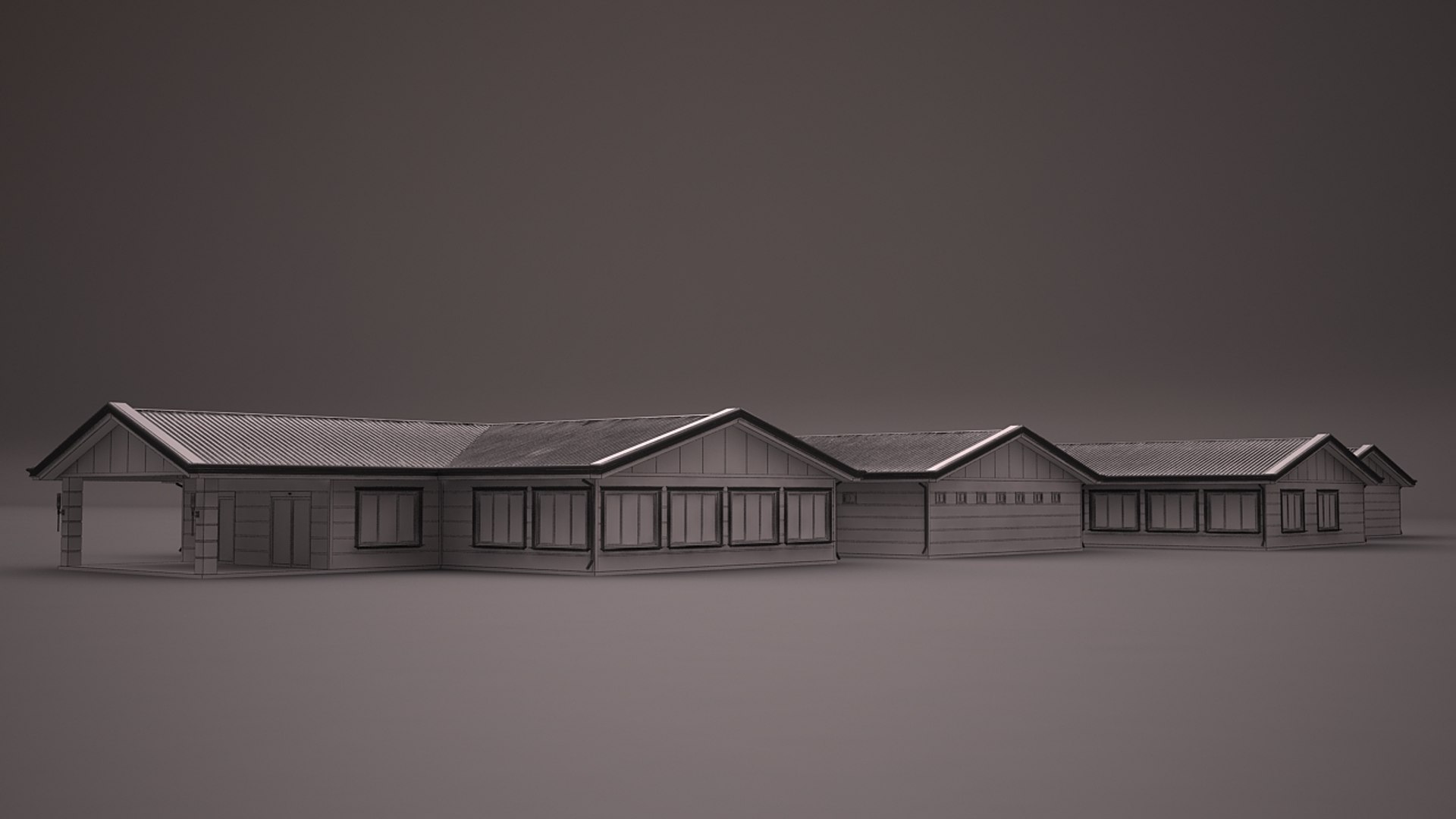 prefabricated building 3d model