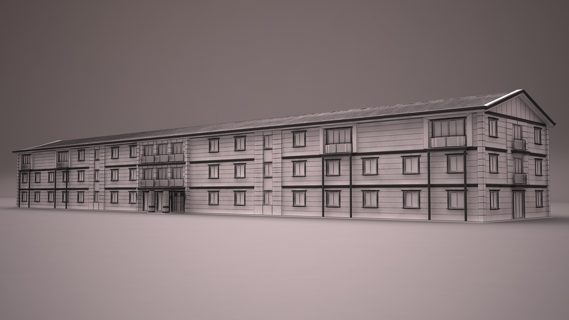 prefabricated building 3d model