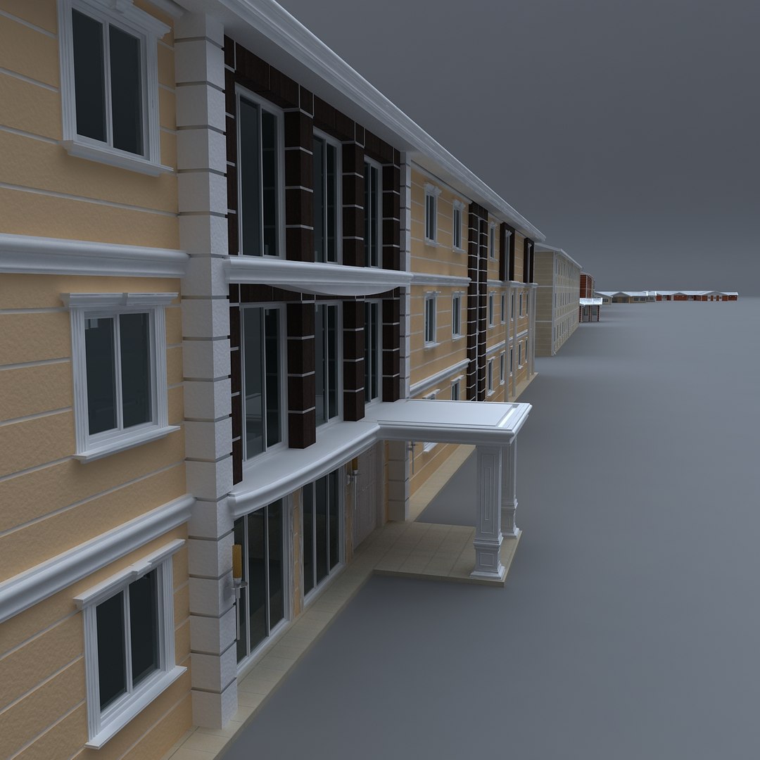 prefabricated building 3d model