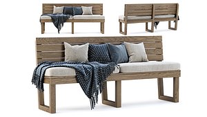 Nia Wooden Garden Loveseat