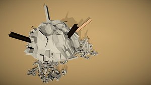 3D rubble debris trash model
