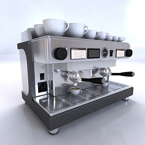 barista coffee machine 3d max