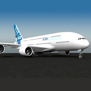 3D Airbus A380  model