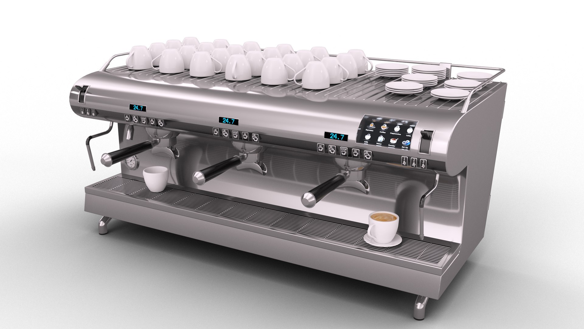 Four Cafe Dispensers 3D model https://p.turbosquid.com/ts-thumb/ji/uF39pM/TL/espressomaker2/jpg/1732623169/1920x1080/fit_q87/991b6368071df52296d38e4c7beaed9312ae6706/espressomaker2.jpg